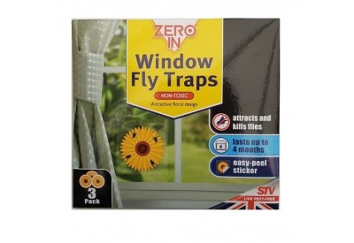 Zero In Floral Window Fly Traps (pack of 3)